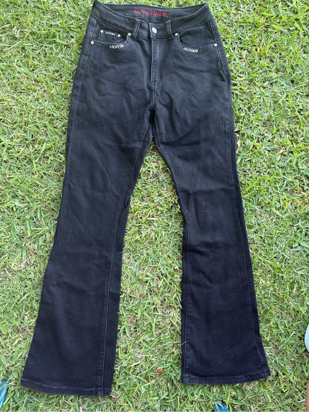 TOP Moda Black High-Rise Flare Wide-Leg Jeans